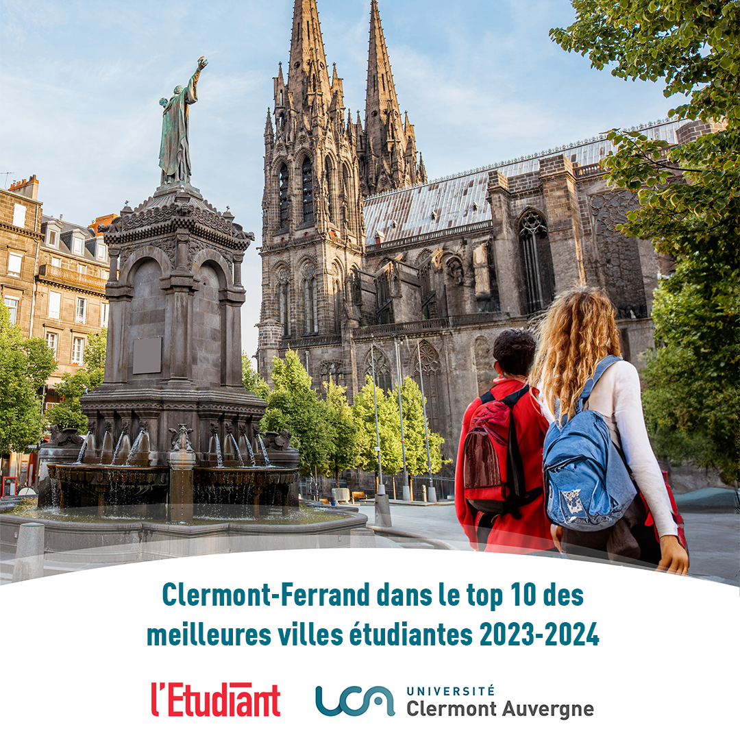 Clermont -Ferrand dans le top 10 des meilleures villes étudiantes 2023-2024