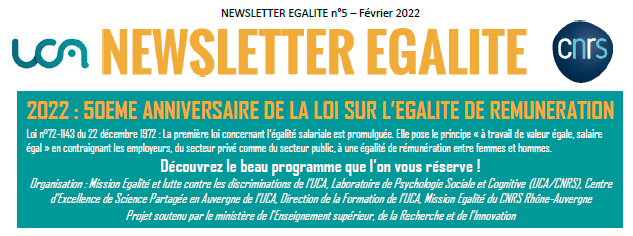Newsletter Comité égalité
